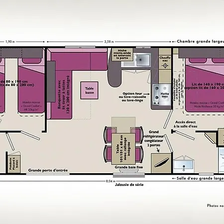 Mobil-home Avec Terrasse - 4 Pers. - Api-1-52-1976 אתר קמפינג *